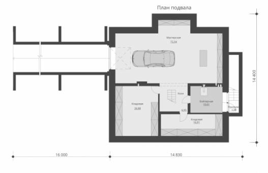 Одноэтажный дом с мансардой и подвалом